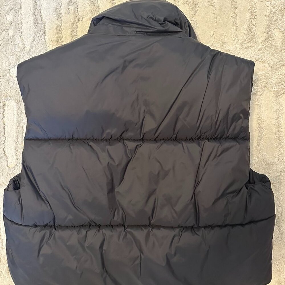 Cropped Puffy Vest - Black - Size S